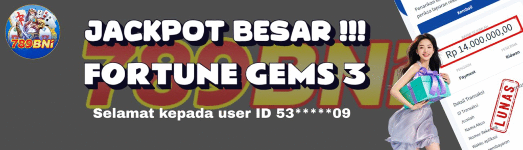 jackpot besar - fortune gems 3 di situs 789bni