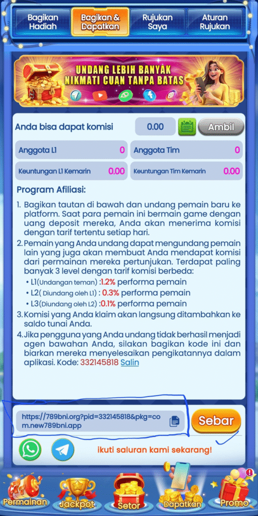 Program Passive Income dan Afiliasi Terbaik di 789bni aplikasi