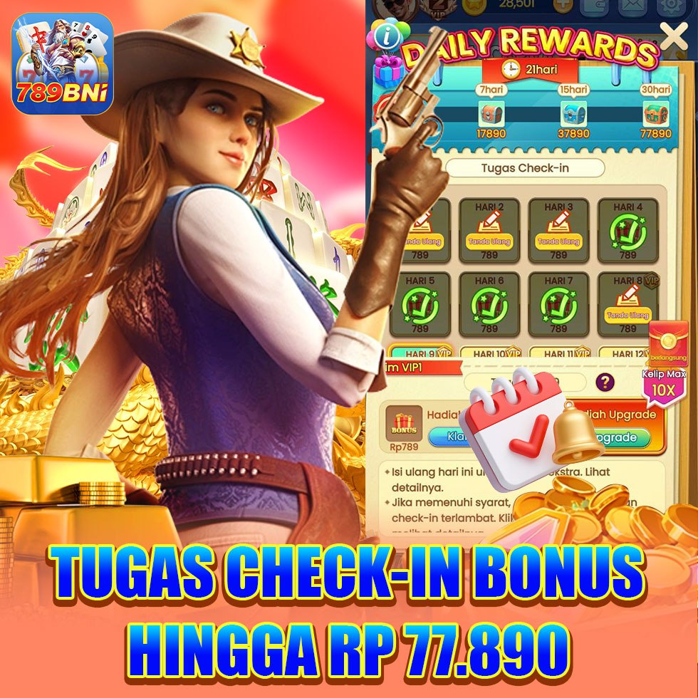BNI 789 Download bonus tugas check-in hinga Rp 77.890