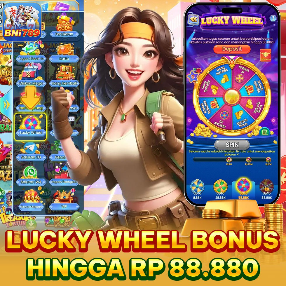 BNI789 Login lucky wheel bonus hingga Rp 88.880