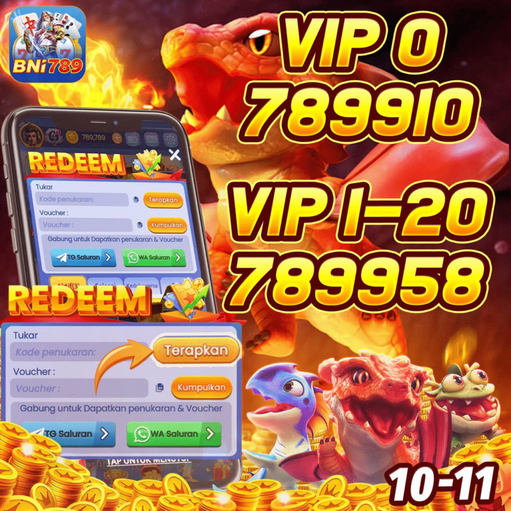 bni789 apk promo kode hari ini vip level 0-20
