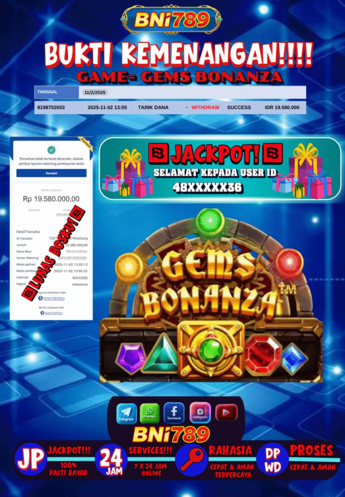 slot game jackpot di bni789 apk di gems bonanza 